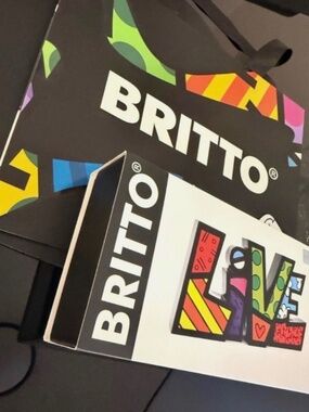 ROMERO BRITTO 'LIVE' BRITTO WORD FIGURINE